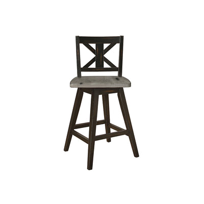 Homelegance Amsonia Decor Swivel Bar Counter Height Chair Stool, Black (2 Pack) - VMInnovations