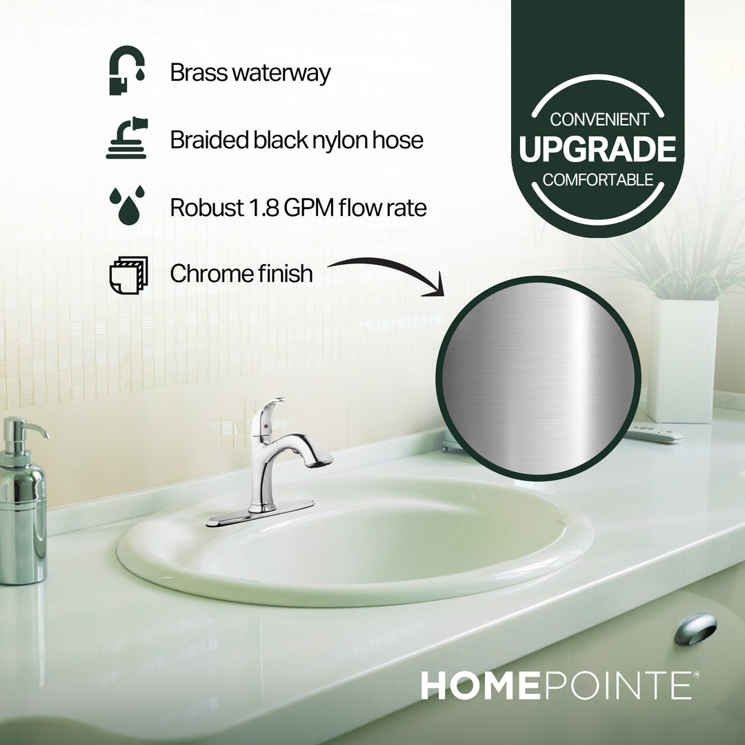 HomePointe Single Loop Handle Kitchen Faucet w/ Pull Out Spray Chrome(Open Box)