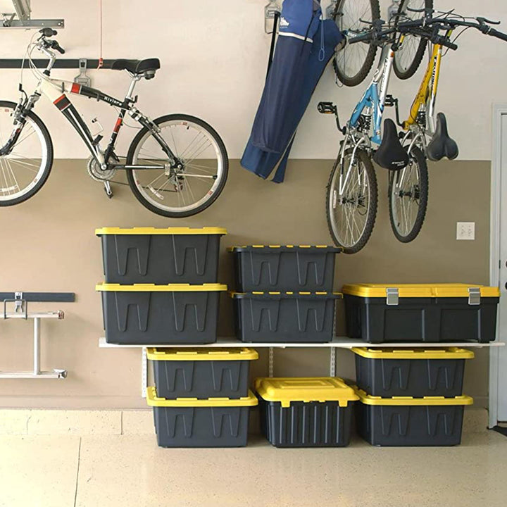 Durabilt Heavy Duty 27 Gal Plastic Organizer Storage Bin Tote (2 Pack)(Open Box)