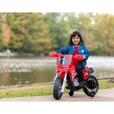 Best Ride On Cars Honda CRF250R Toddler Kids Electric 6 Volt Toy Dirt Bike, Red