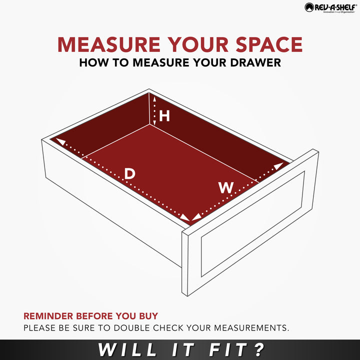 Rev-A-Shelf Trim to Fit Shallow Drawer Organizer, 33.13'' x 22'', 4WUT-36SH-1