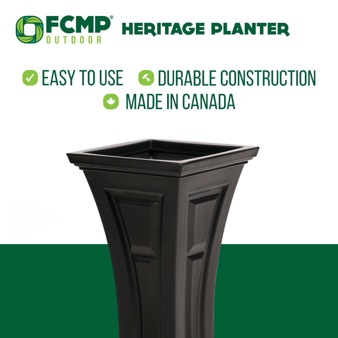 FCMP Outdoor Heritage Self Watering Garden Patio Planter Pot, 2 Pack (Used) - VMInnovations