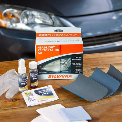 Sylvania HRK.BX Automotive Car Headlight Lens Restoration Kit Detailing Supplies (For Parts)