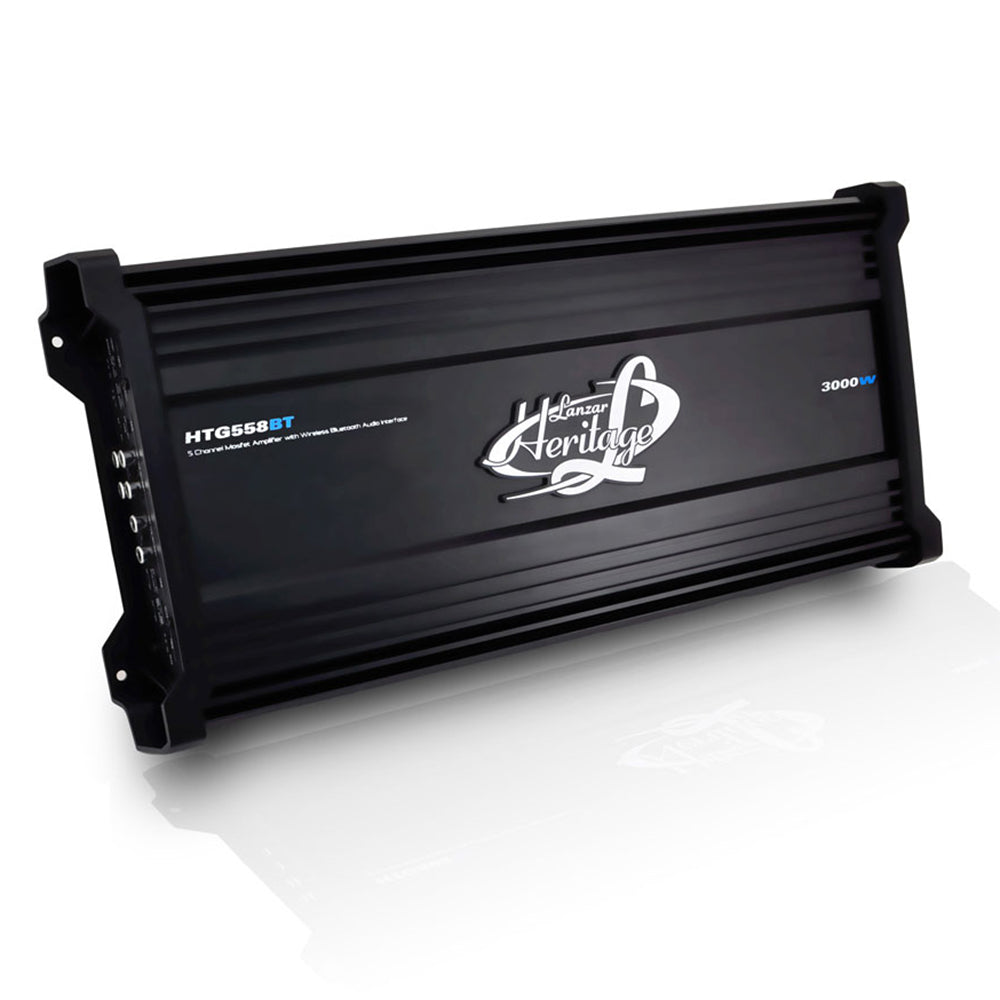 Lanzar HTG558BT 5 Channel 3000W Car Audio MOSFET Amplifier w/ Bluetooth (2 Pack) - VMInnovations