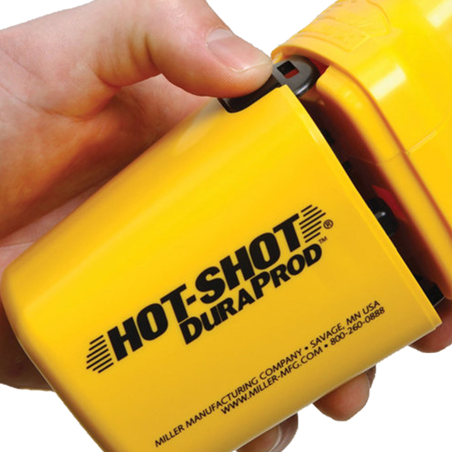 Miller Manufacturing Hot Shot DuraProd Replacement Handle with Batteries, Yellow - VMInnovations