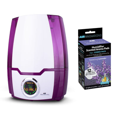 Air Innovations HUMID06 Cool Mist Ultrasonic Humidifier with Refills (12 Pack)