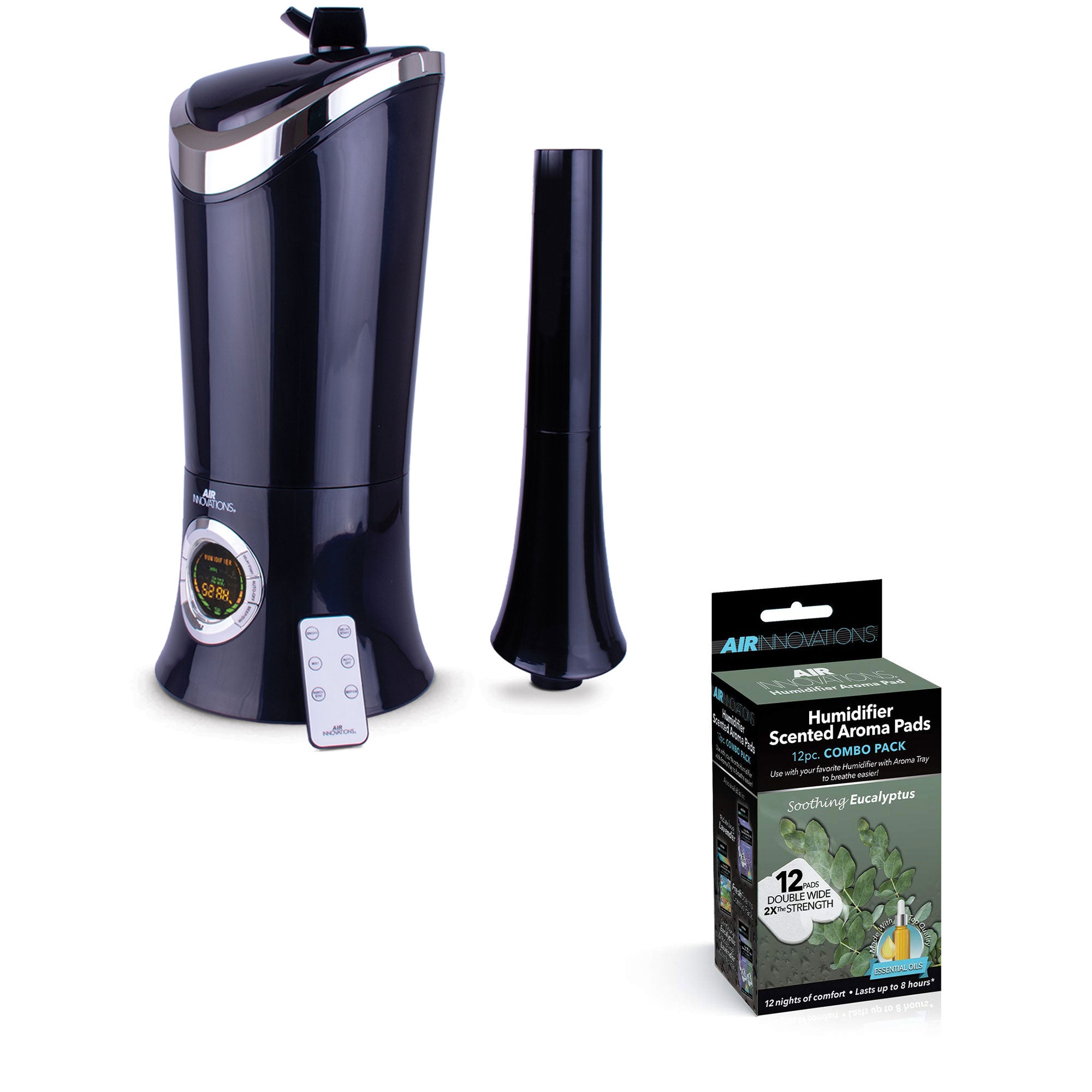 Air Innovations 1.7 Gal Cool Mist Humidifier w/ Aromatherapy Refill, Eucalyptus