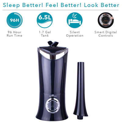 Air Innovations 1.7 Gal Cool Mist Humidifier w/ Aromatherapy Refill, Eucalyptus