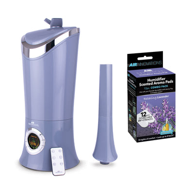Air Innovations MH-701BA Ultrasonic Cool Mist Humidifier w/ Refills (12 Pack)