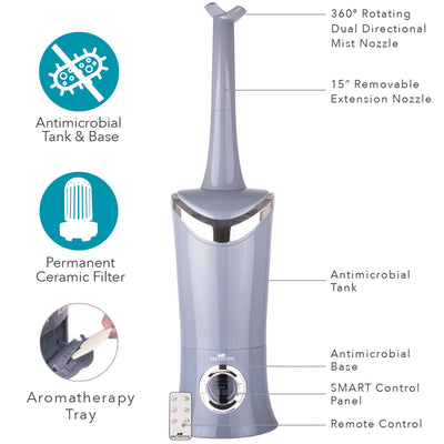 Air Innovations 1.7 Gal Cool Mist Humidifier w/ Aromatherapy Refill, Eucalyptus