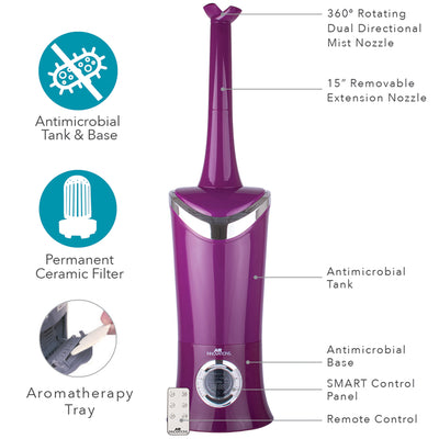 Air Innovations 1.7 Gal Cool Mist Humidifier w/ Aromatherapy Refill, Eucalyptus