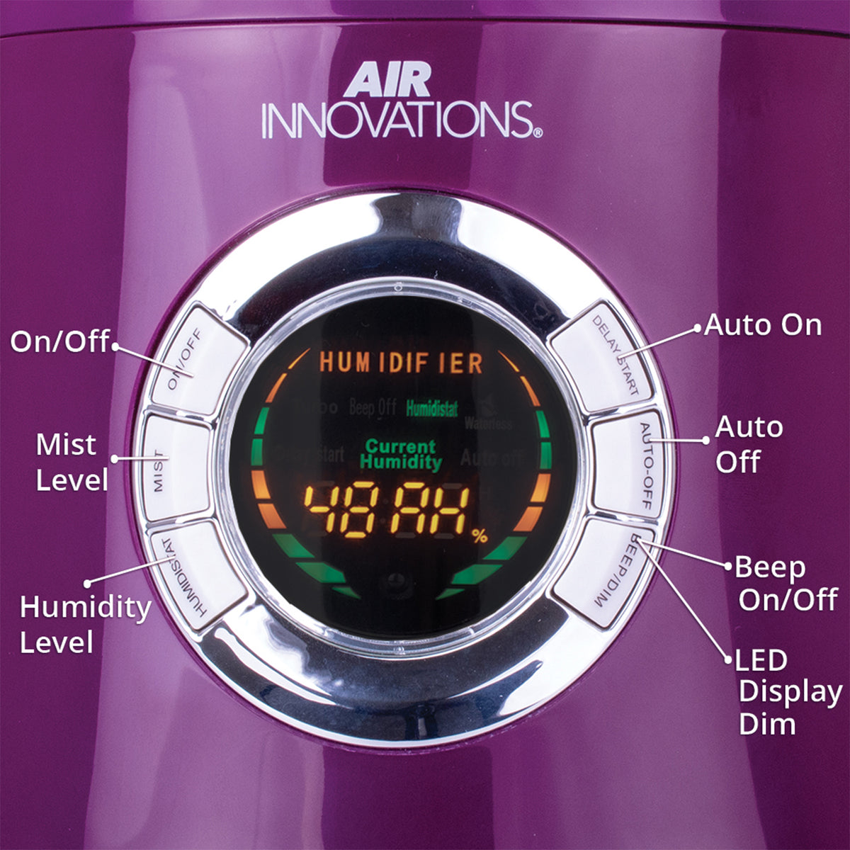 Air Innovations Aromatherapy Purple Humidifier with 12 Pack Lavender Refills