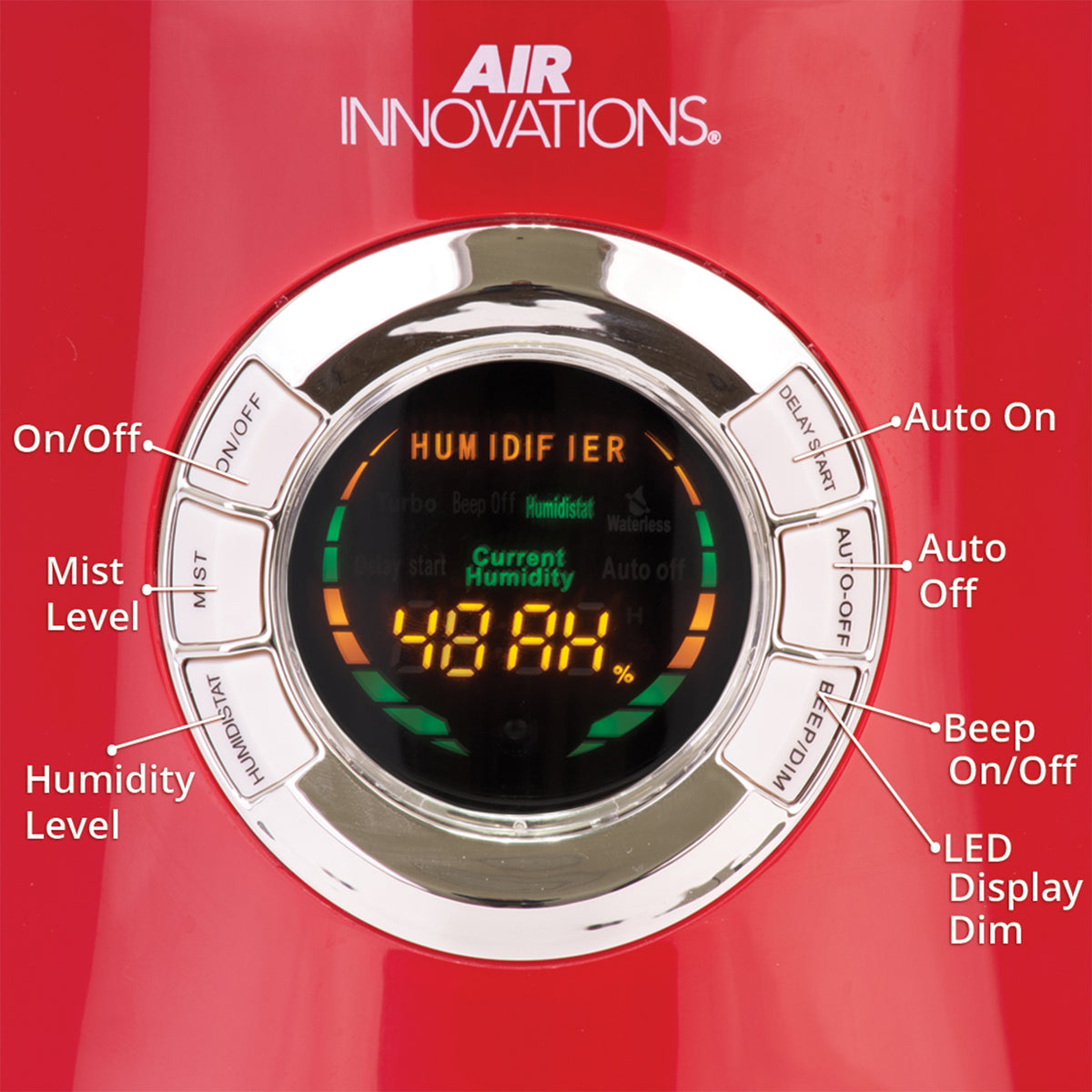 Air Innovations MH-701BA Ultrasonic Cool Mist Humidifier with Refills (12 Pack) - VMInnovations