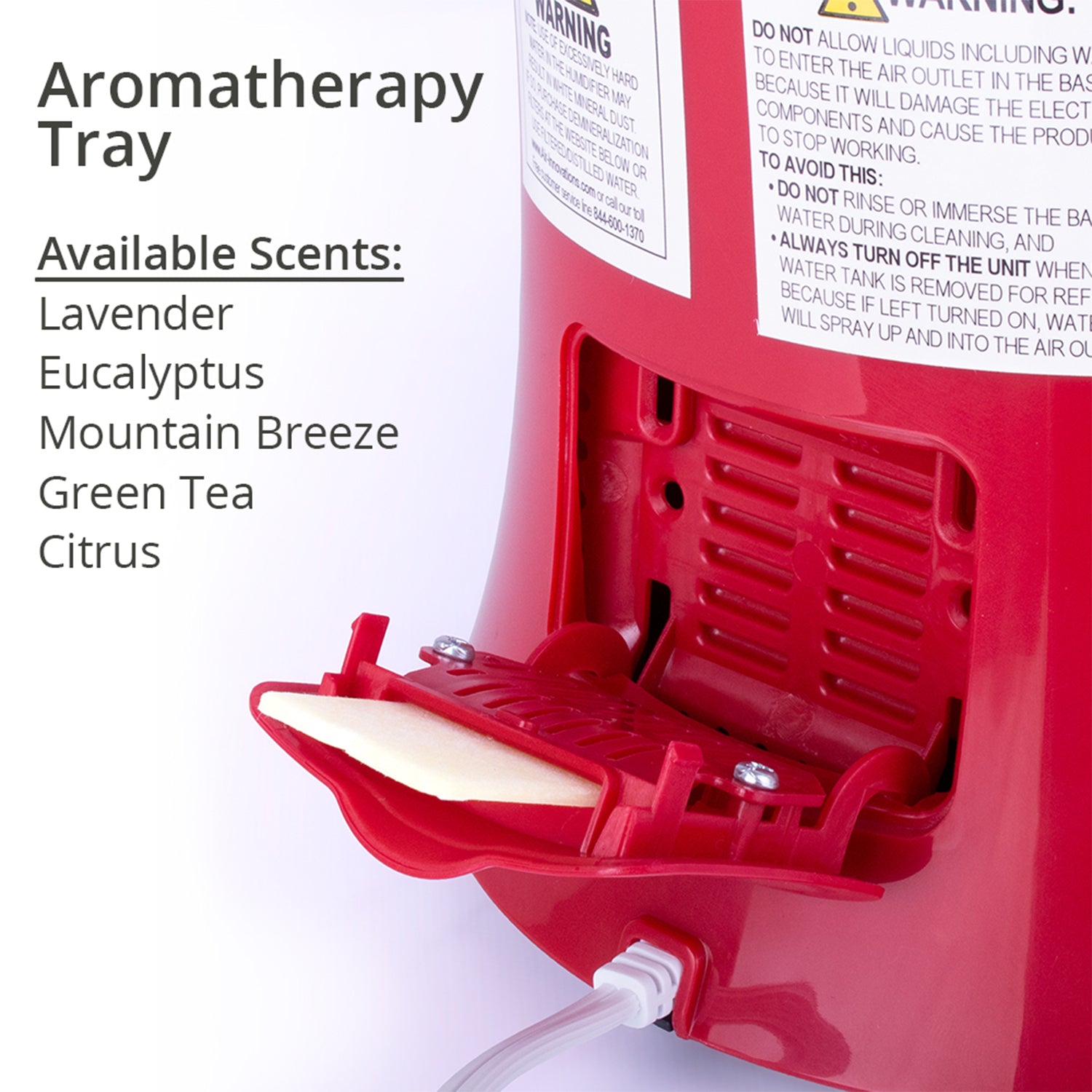 Air Innovations 1.7 Gal Cool Mist Humidifier w/ Aromatherapy Refill, Eucalyptus