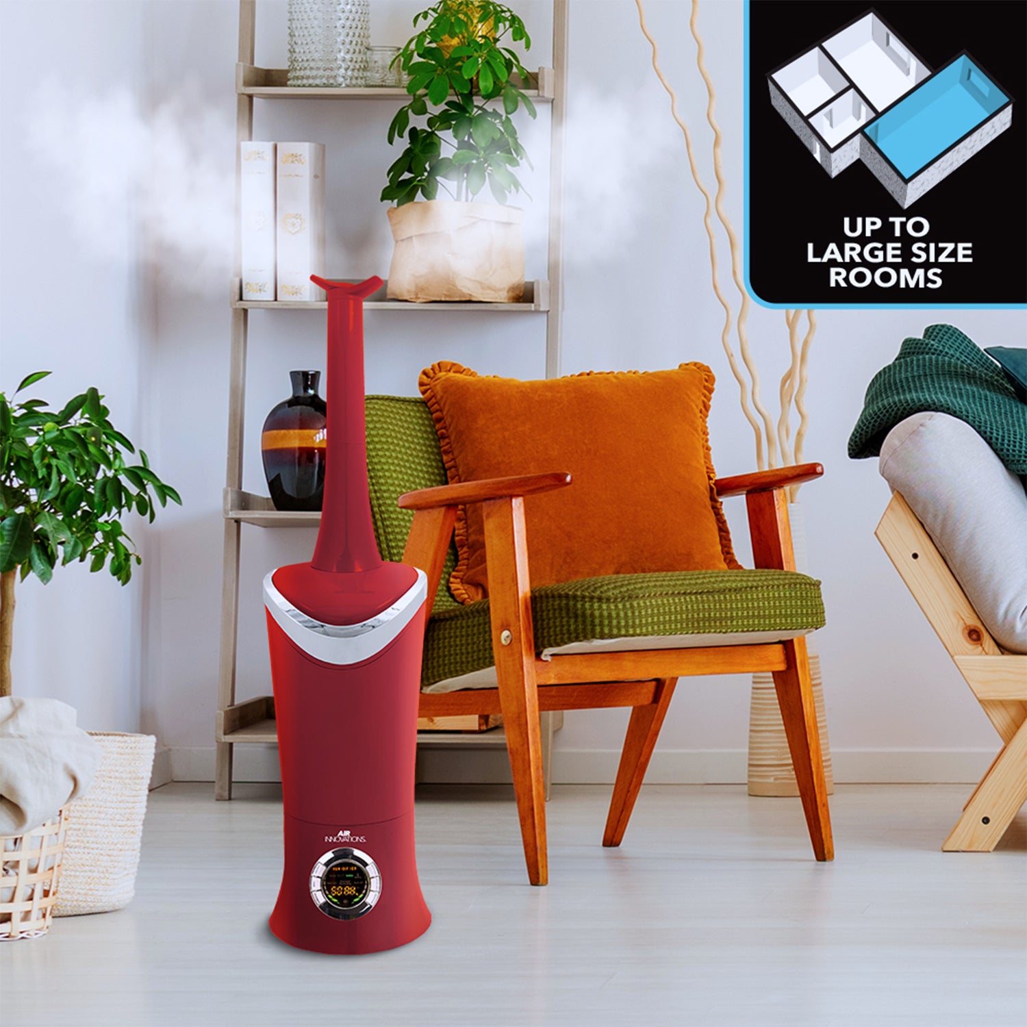 Air Innovations 1.7 Gal Cool Mist Humidifier w/ Aromatherapy Refill, Eucalyptus