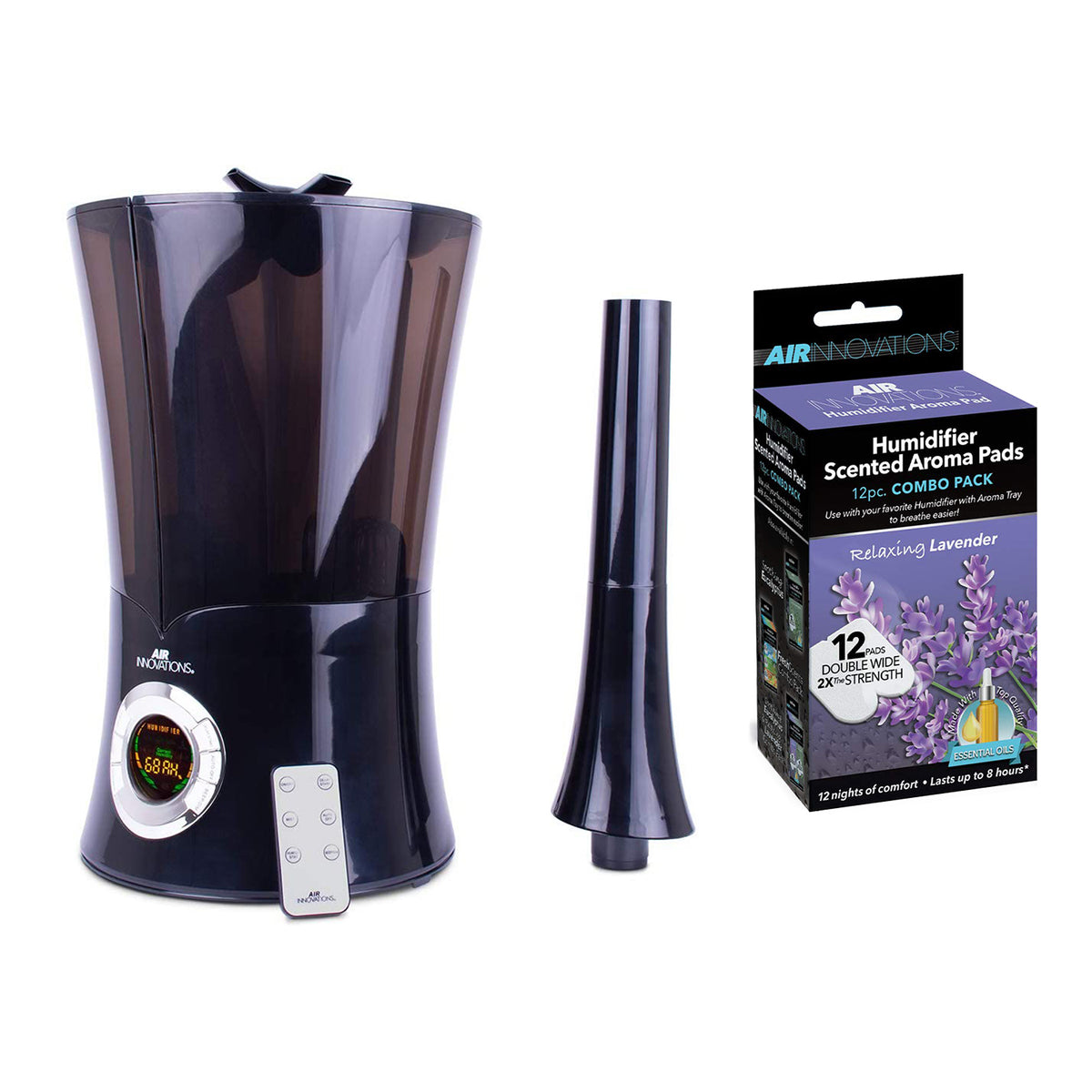 Air Innovations HUMID23 Ultrasonic Cool Mist Humidifier with Refills (12 Pack)