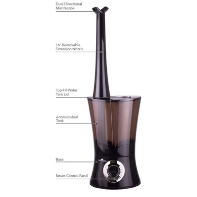 Air Innovations 1.6 Gal Cool Mist Humidifier w/ Aromatherapy Refill, Eucalyptus