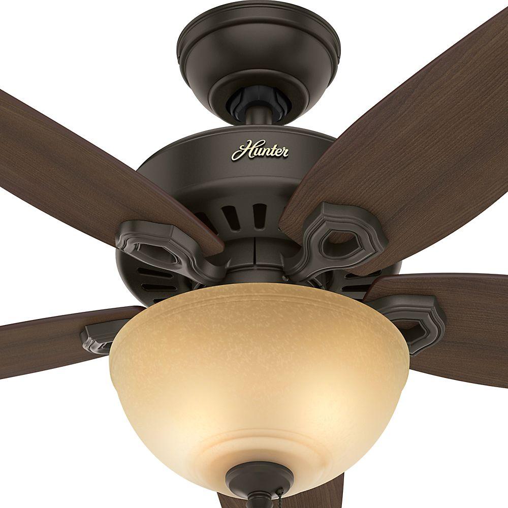 Hunter Fan Company Builder 42" Indoor Home Ceiling Fan w/Light, Bronze(Open Box) - VMInnovations