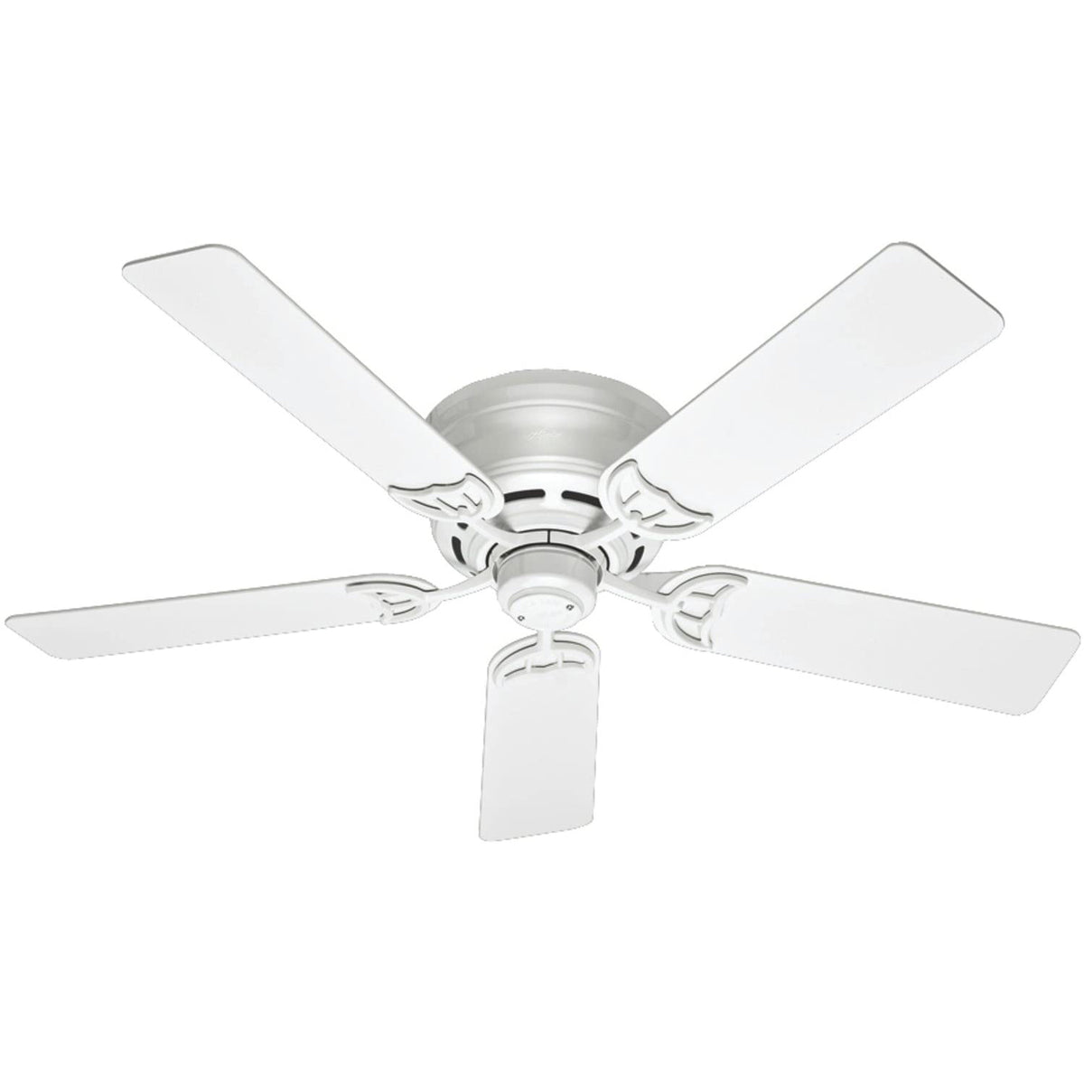 Hunter Low Profile III 52" Indoor Home Ceiling Fan w/ Pull Chain Control, White