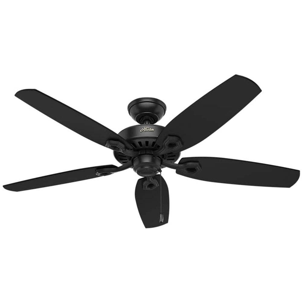 Hunter Fan Company Builder Elite 52 Inch Home Ceiling Fan, Matte Black(Open Box)