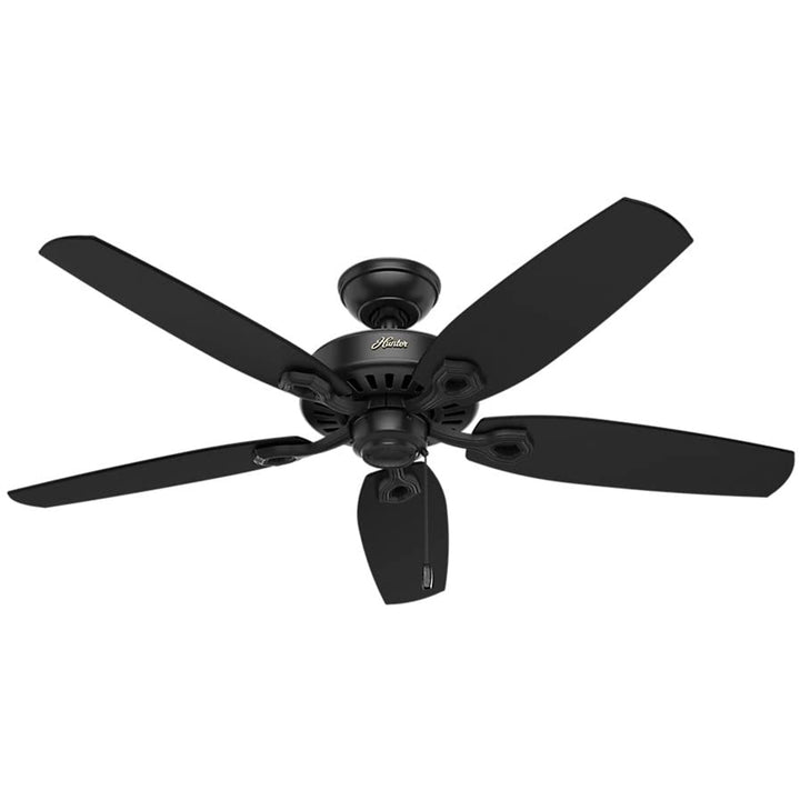 Hunter Fan Company Builder Elite 52 Inch Home Ceiling Fan, Matte Black(Open Box)