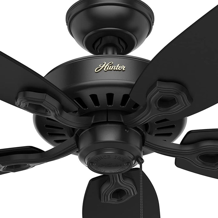 Hunter Fan Company Builder Elite 52 Inch Home Ceiling Fan, Matte Black(Open Box)