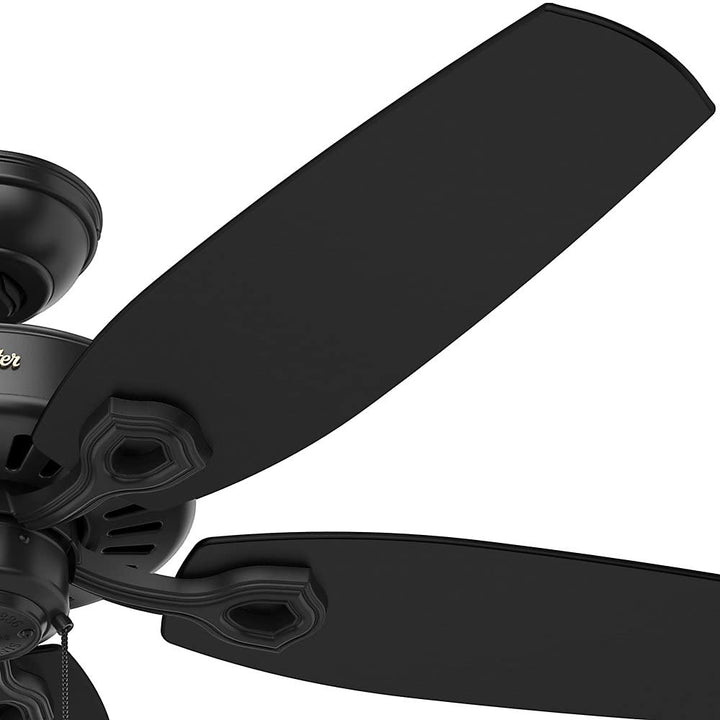 Hunter Fan Company Builder Elite 52 Inch Home Ceiling Fan, Matte Black(Open Box)