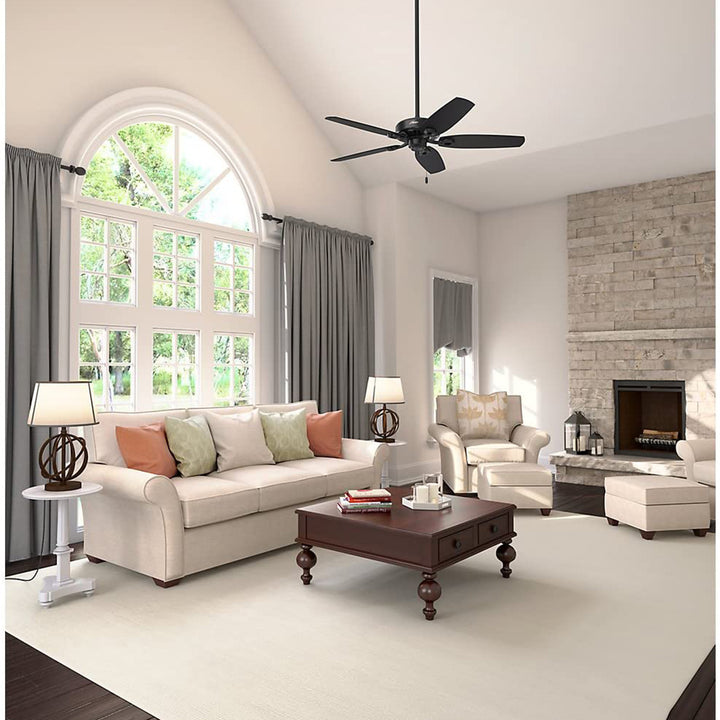 Hunter Fan Company Builder Elite 52 Inch Home Ceiling Fan, Matte Black(Open Box)