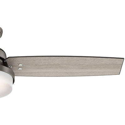 Hunter Sentinel 52" Indoor Ceiling Fan w/ LED Light and Remote, Brushed Slate