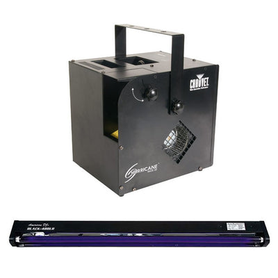 Chauvet DJ Hurricane Haze 2D Water Smoke/Fog Machine w/ Remote & 48" Black Light - VMInnovations