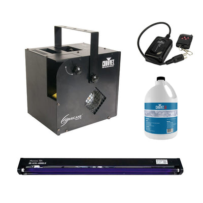 Chauvet Hurricane Haze 2D Fog Machine, Black Light, Fog Juice, & Wireless Remote - VMInnovations