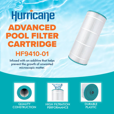Hurricane 3 Pack HF9410-01 Advanced Pool and Spa Filter Cartridge Replacement
