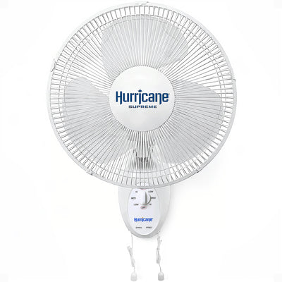 Hurricane Supreme 12 Inch Oscillating 3 Speed Portable Wall Mount Fan, White - VMInnovations