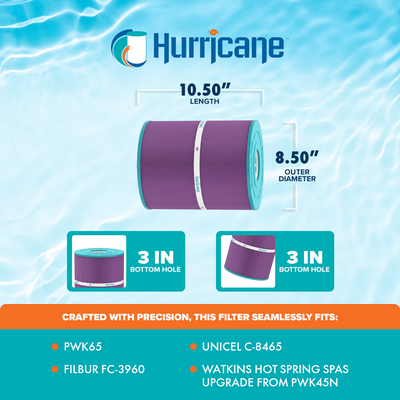 Hurricane HF8465-01P Platinum Purple Pool and Spa Filter Cartridge Replacement - VMInnovations
