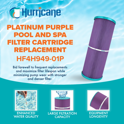 Hurricane HF4H949-01P Platinum Purple Pool and Spa Filter Cartridge Replacement - VMInnovations