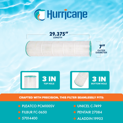 Hurricane Filters HF7499-01 Advanced Pool or Spa Filter Replacement Cartridge