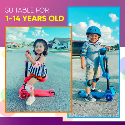 Hurtle ScootKid 3 Wheel Child Ride On Toy Scooter w/ LED Wheels, Pink (Used) - VMInnovations