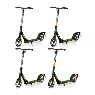 Hurtle Renegade Foldable Teen and Adult Commuter Kick Scooter, Camo (4 Pack) - VMInnovations