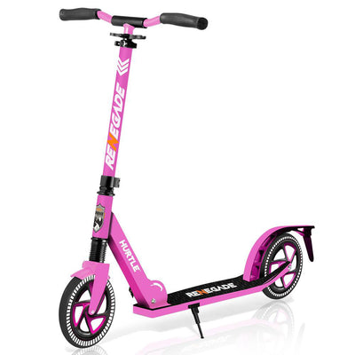 Hurtle Renegade Lightweight Teen and Adult Commuter Kick Scooter, Pink(Open Box)