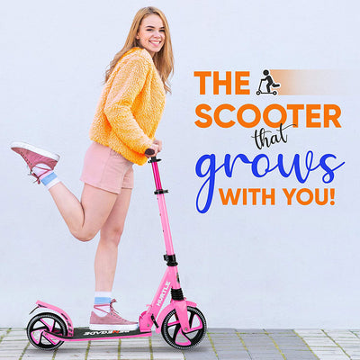 Hurtle Renegade Lightweight Foldable Adult Commuter Kick Scooter, Pink (2 Pack) - VMInnovations
