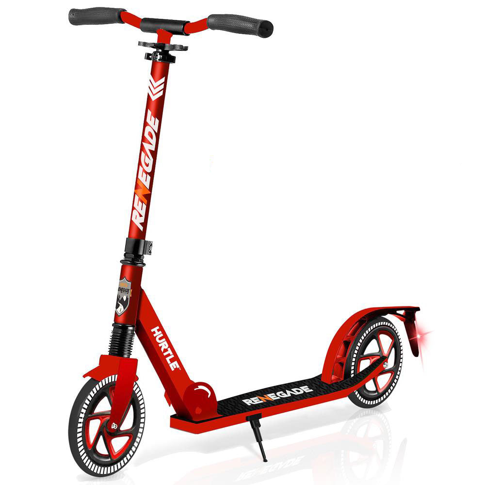 Hurtle Renegade Lightweight Foldable Teen and Adult Kick Scooter, Red (4 Pack) - VMInnovations