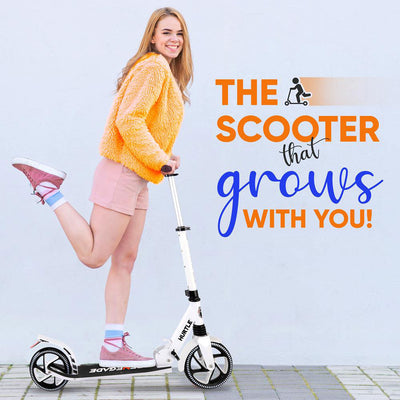 Hurtle Renegade Foldable Teen and Adult Commuter Kick Scooter, White (Used) - VMInnovations