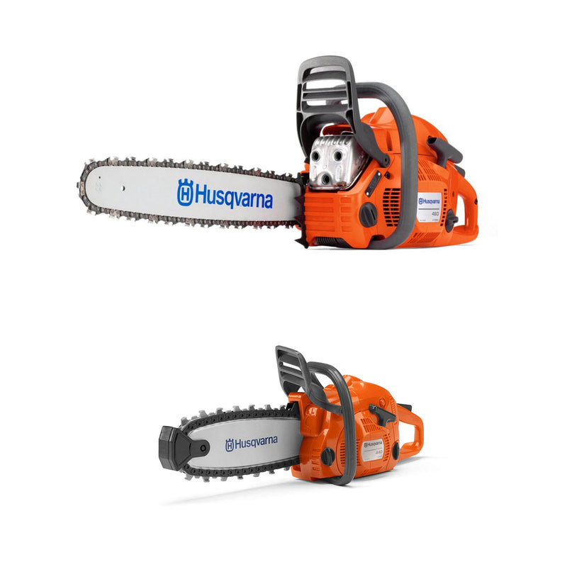 Husqvarna 460 20-Inch 3.62 HP Gas-Powered Chainsaw and 440 Toy Kids Chainsaw - VMInnovations