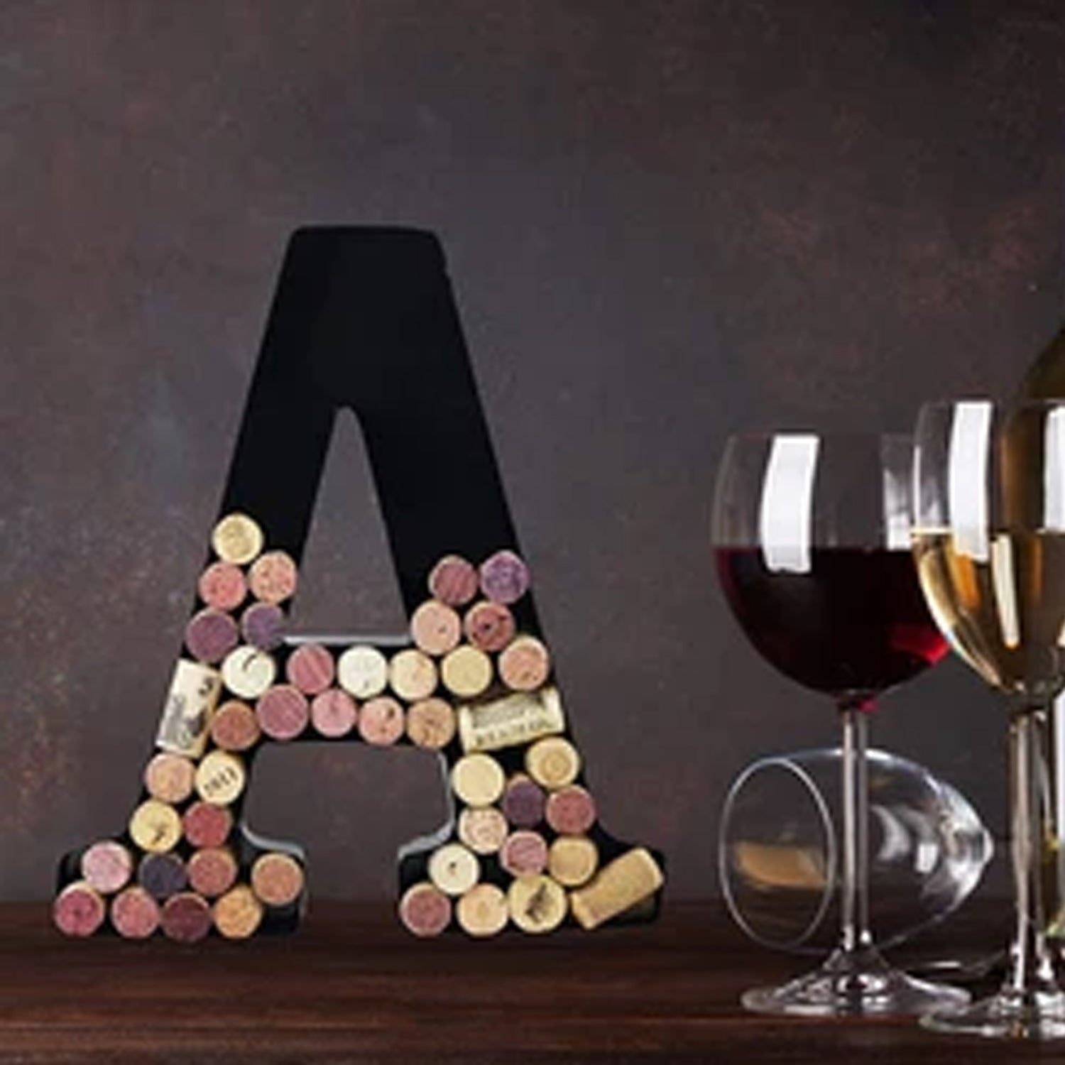 Hoovy HV-585 Metal Wine Cork Holder Display Hanging Wall Décor, Wine (Open Box)