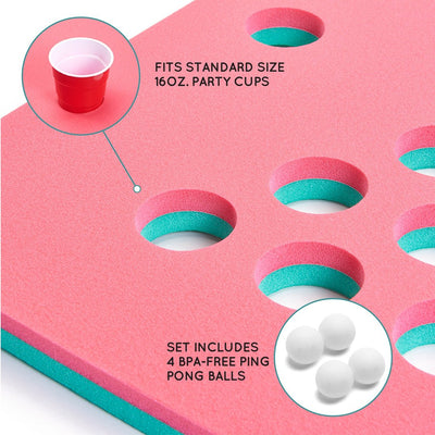 Floatation iQ HydraPong Foam Pool Lake Party Game Pong Table Float Mat(Open Box)