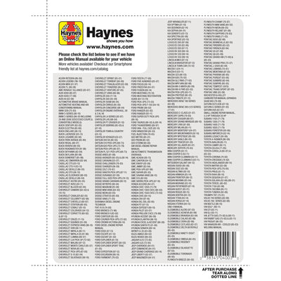 Haynes Manual EAC1111 Car Maintenance Online Auto Repair Manual Access Card - VMInnovations
