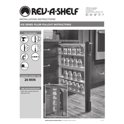 Rev-A-Shelf 3"x30" Pullout Between Cabinet Wall Filler (Certified Refurbished)
