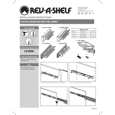 Rev-A-Shelf 12" Side Mount Extending Tie Organization Rack, Satin Nickel (Used)