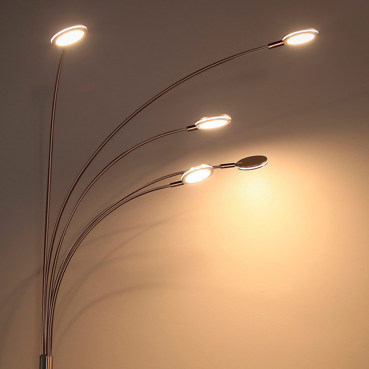 Brightech Orion 5 LED Bright Standing Touch Sensor Floor Lamp, Bronze (Open Box)