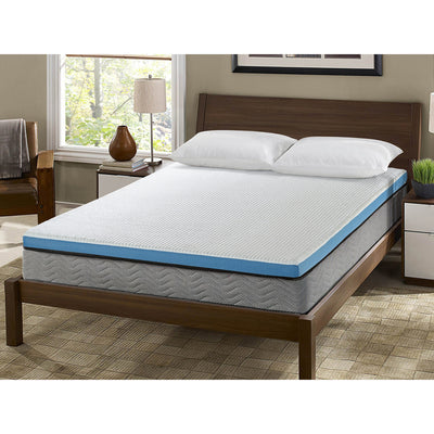 I Love Pillow Copper Gel Infused Memory Foam Mattress Topper w/ Cold Cover, Twin